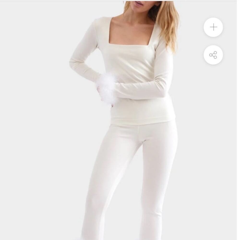SLEEPER The Weekend Chic set with leggings and removable feathers Size S
